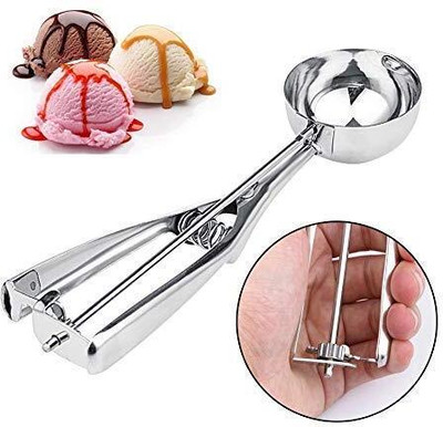 PAVITYAKSH ICE CREAM SCOPE Ice Cream Serving Spoon Scooper with Trigger Release Stainless Steel Ice-cream Spoon(Pack of 1)