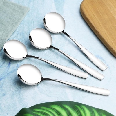 Fanqew 21cm Serving Spoon Set Stainless Steel Serving Spoon Set(Pack of 4)