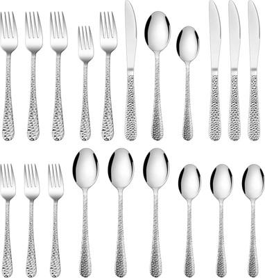 openZest Heavy Duty Silverware Stainless Steel Flatware Cutlery Set of 4 (20Pcs) Stainless Steel Table Spoon Set(Pack of 20)