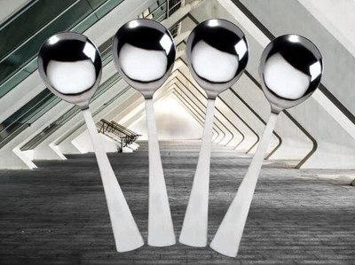 ARSCART SERVING SPOON 4PC SET Stainless Steel Soup Spoon Set(Pack of 4)