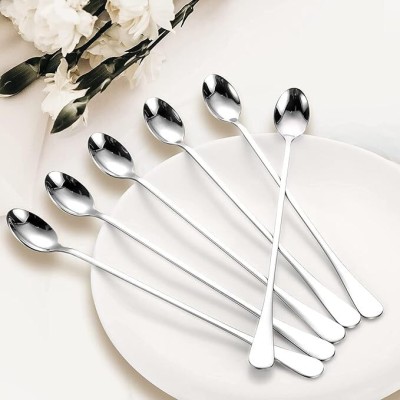 ARSCART 6 long spoon Stainless Steel Measuring Spoon, Ice Tea Spoon Set(Pack of 6)