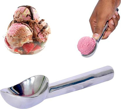 JAMBOREE Aluminum Scoop,Non-Stick and Easy to Use, Easy Release Aluminium Ice-cream Spoon(Pack of 1)