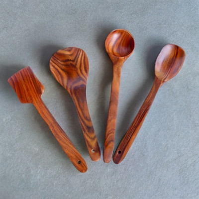 The Flourish Art Wooden Table Spoon Set(Pack of 4)