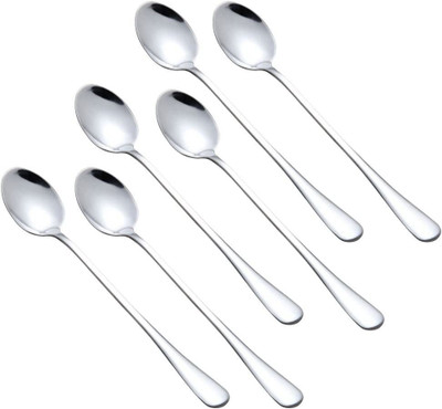 Convay Set of 5 -Long Handle Spoon Stainless Steel Ice-cream Spoon Set(Pack of 5)