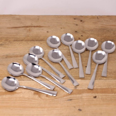 caridge Soup Spoon for Serving Stainless Steel Soup Spoon Set(Pack of 12)