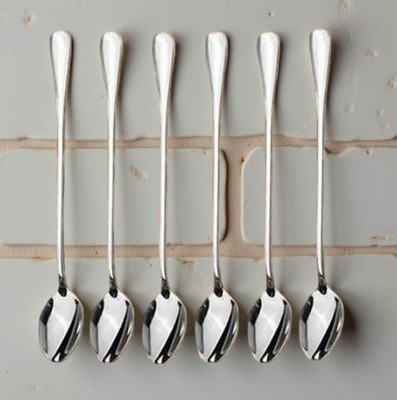 ARSCART soda spoon Stainless Steel Ice Tea Spoon Set(Pack of 6)