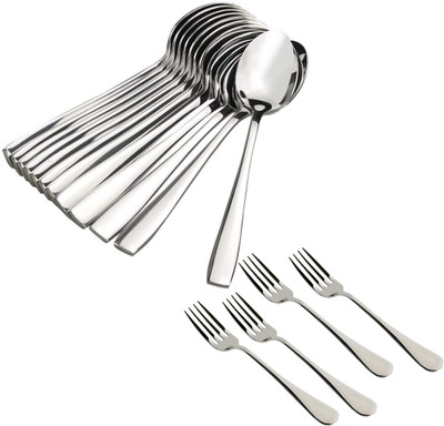 VishList Table Spoon and Fork Stainless Steel Cutlery Set(Pack of 16)