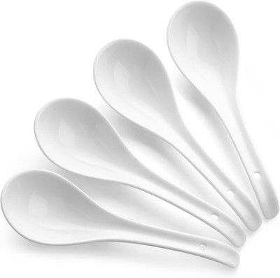 HOMENICS Ceramic Soup Spoon Set(Pack of 4)