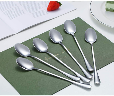 CRING Stainless Steel Ice-cream Spoon Set(Pack of 6)