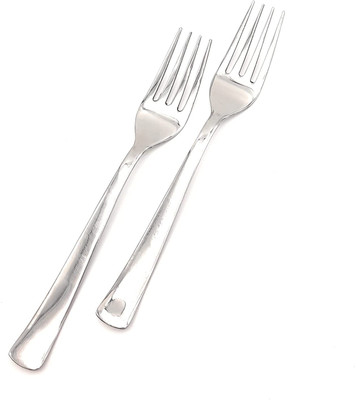 Avibazar 2 Pcs Fork Spoon Stainless Steel Dessert Fork, Dinner Fork, Salad Fork, Serving Fork Set(Pack of 2)