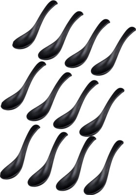 MDNSHO Unbreakable, Colorful Soup/Dessert Spoons, Food Grade melamine Soup Spoon Melamine Soup Spoon Set(Pack of 12)