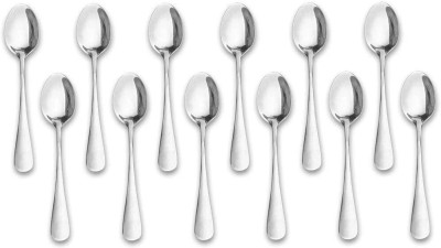 Fanqew 12 tea code spoon set Stainless Steel Ice-cream Spoon Set(Pack of 12)