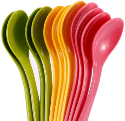 Nimbose Plastic Soup Spoon Set(Pack of 12)