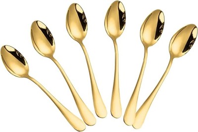 Star Work Stainless Steel Coffee Spoon, Cream Spoon, Ice-cream Spoon, Table Spoon, Sugar Spoon, Soup Spoon Set(Pack of 6)