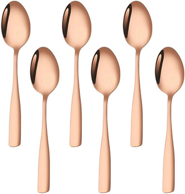 OICIA a1_Rainbow Baby Food Spoon, Stirring Spoon, Tea Spoons Set, Honey Spoon Stainless Steel Ice-cream Spoon Set(Pack of 6)
