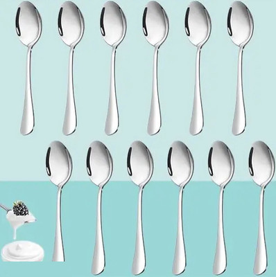 ARSCART 12 tea spoon set Stainless Steel Soup Spoon Set(Pack of 12)