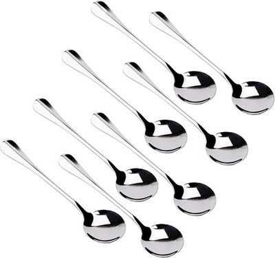 Fanqew Stainless Steel Soup Spoon Set(Pack of 8)