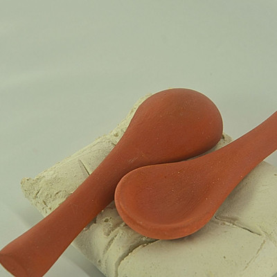 klasy finds Traditional Handmade Clay Serving Spoons Ceramic Table Spoon Set(Pack of 2)