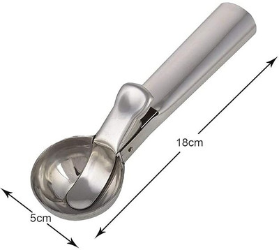 SALINA Stainless Steel Spring/Trigger Ice Cream Scoop Set of 1 Pc Stainless Steel Ice-cream Spoon(Pack of 1)