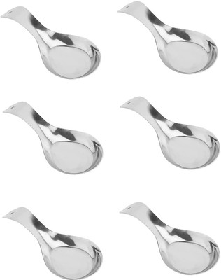 Dynore Stainless Steel Single Spoon Rest- Set of 6 Stainless Steel Serving Spoon Set(Pack of 6)