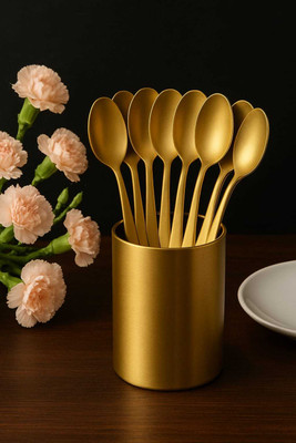 mahata enterorise primium luxary golden spoon set Stainless Steel Tea Spoon Set(Pack of 12)