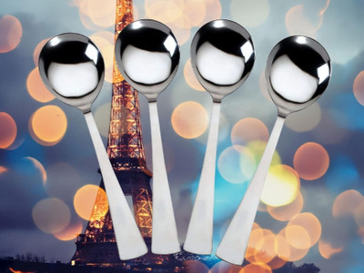 ARSCART 4 Serving Spoon set Stainless Steel Table Spoon Set(Pack of 4)