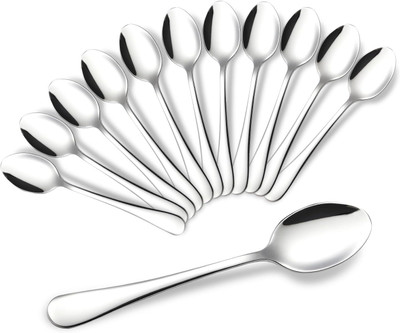 Haniza 12 tea spoon set Stainless Steel Tea Spoon Set(Pack of 12)