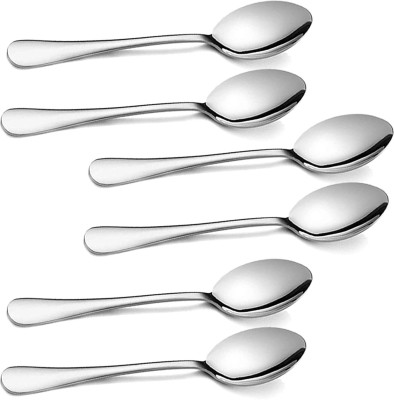 Convay 6 pices Stainless Steel Tea Spoon Set for Tea, Coffee, Sugar, Disposable Stainless Steel Ice Tea Spoon Set(Pack of 6)