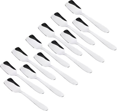 ARSCART Silverware Stainless Steel Ice-cream Spoon Set(Pack of 12)