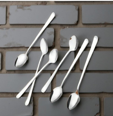 ARSCART Premium Soda Spoon Stainless Steel Ice Tea Spoon Set(Pack of 6)