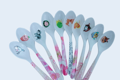 PON NIHARIKA LIFE STYLE Melamine Table Spoon Set(Pack of 10)