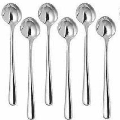 Convay Long Handle Spoon , Food Grade Stainless Steel (Pack of 6) Stainless Steel Ice-cream Spoon, Coffee Spoon, Dessert Spoon Set(Pack of 6)