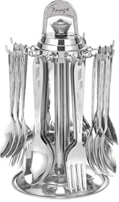 Tannu Craft Dinner Fork for Home/Kitchen (24 Psc Spoon Set) Stainless Steel Tea Spoon, Salad Spoon Set(Pack of 24)