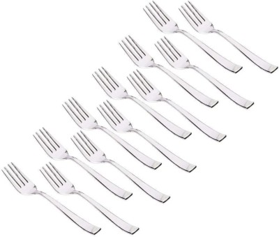 Avi enterprise 6 pcs Dinner Fork Spoon Set Stainless Steel Dessert Spoon, Table Spoon Set(Pack of 6)