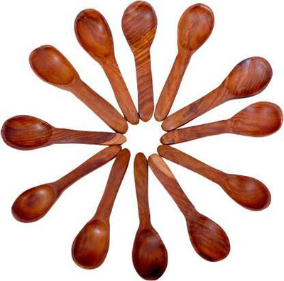 ANB Enterprises Wooden spoon Table spoons Wooden Table Spoon Set(Pack of 12)