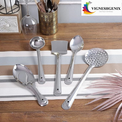 Vigneshgenix vignesh genix pic 5 Induction Bottom Non-Stick Coated Cookware Set(Stainless Steel, 5 - Piece)