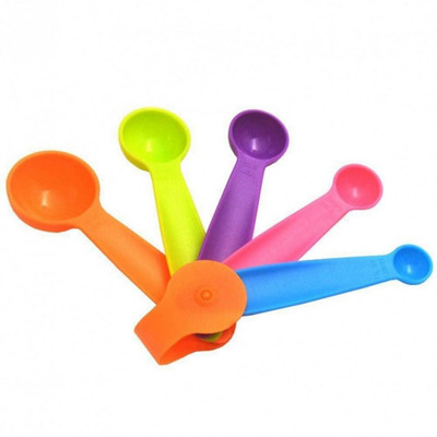 Qexle 5 PCS Colorful Measuring Spoon Set for Kitchen - Accurate & Durable Plastic Measuring Spoon Set(Pack of 5)