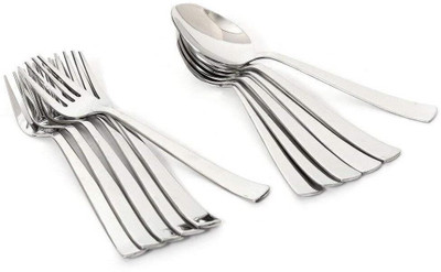 PanCraft Spoon & Fork Set – 12 Pieces for Dining & Serving Stainless Steel Table Spoon Set(Pack of 12)