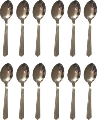 Vilsa Stainless Steel Table Spoon Set (Pack of 12) Stainless Steel Table Spoon, Ice-cream Spoon, Sugar Spoon, Ice Tea Spoon, Serving Spoon, Soup Spoon Set(Pack of 12)