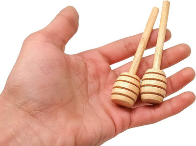 EcoWuuD HONEY-STICK-2 Wooden Serving Spoon Set(Pack of 2)