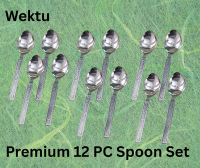 WEKTU Premium Spoon/Stainless Steel/Tea/Table/Soup/Desert/Dinner/12PC73 Stainless Steel Table Spoon(Pack of 1)