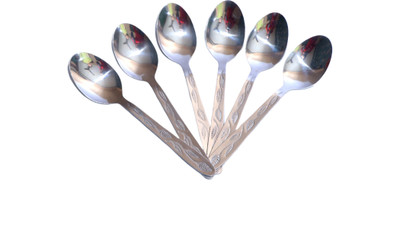 The Dreamkart With Floral Design Stainless Steel Table Spoon Set(Pack of 12)