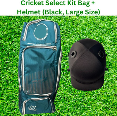 SVS Super Select Professional Cricket Kit + Black Helmet Large-Size(Blue, Wheeler)