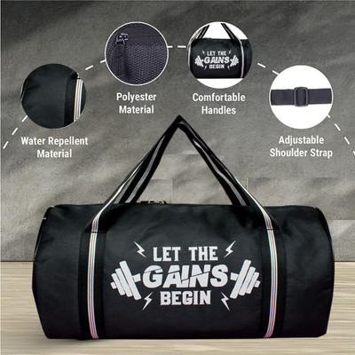 ANANYA ENTERPRISES Combo Gym Bag Men's of Leather Gym Bag, Wrist Support Band spider shaker Bottle Gym Duffel Bag
