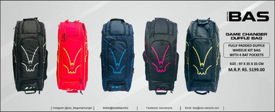 BLUE PANTHERS BAS Vampire Polyester Game Changer Duffle Bag (Black)(Kit Bag)