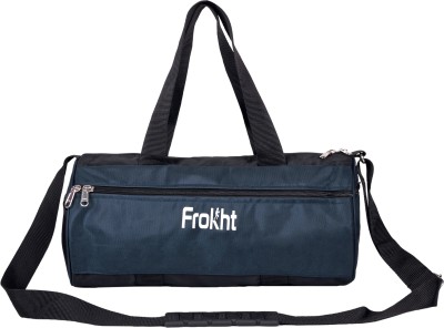 frokht ® 1K Danier Blue Black 16inch Duffle Shoulder College Traveling Gym Coaching Bag(Blue, Kit Bag)