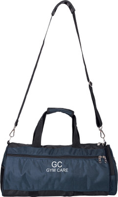 GC GYM CARE ™1K Denier 19 Inch Duffle Blue Black Light Weight Pocket With Shoe Compartmen(Kit Bag)