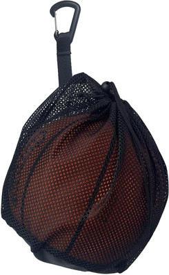 Fitcozi Basketball Mesh Net Bag Drawstring Zipper Pocket Volleyball Football Carry Bag(Black, Drawstring Bag)