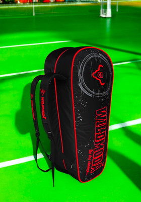 Wildmoda Passion Premium 2-Compartment Badminton & Tennis Unisex racquet Bag(Black, Kit Bag)