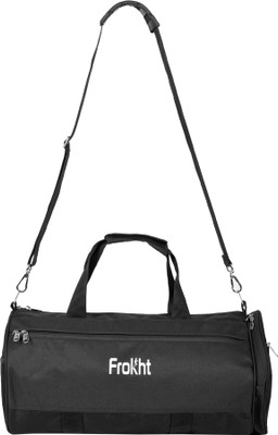 frokht ™Coat Black 19 inch Sports Duffel for Men, Women Wet Pocket Shoe Compartment(Kit Bag)